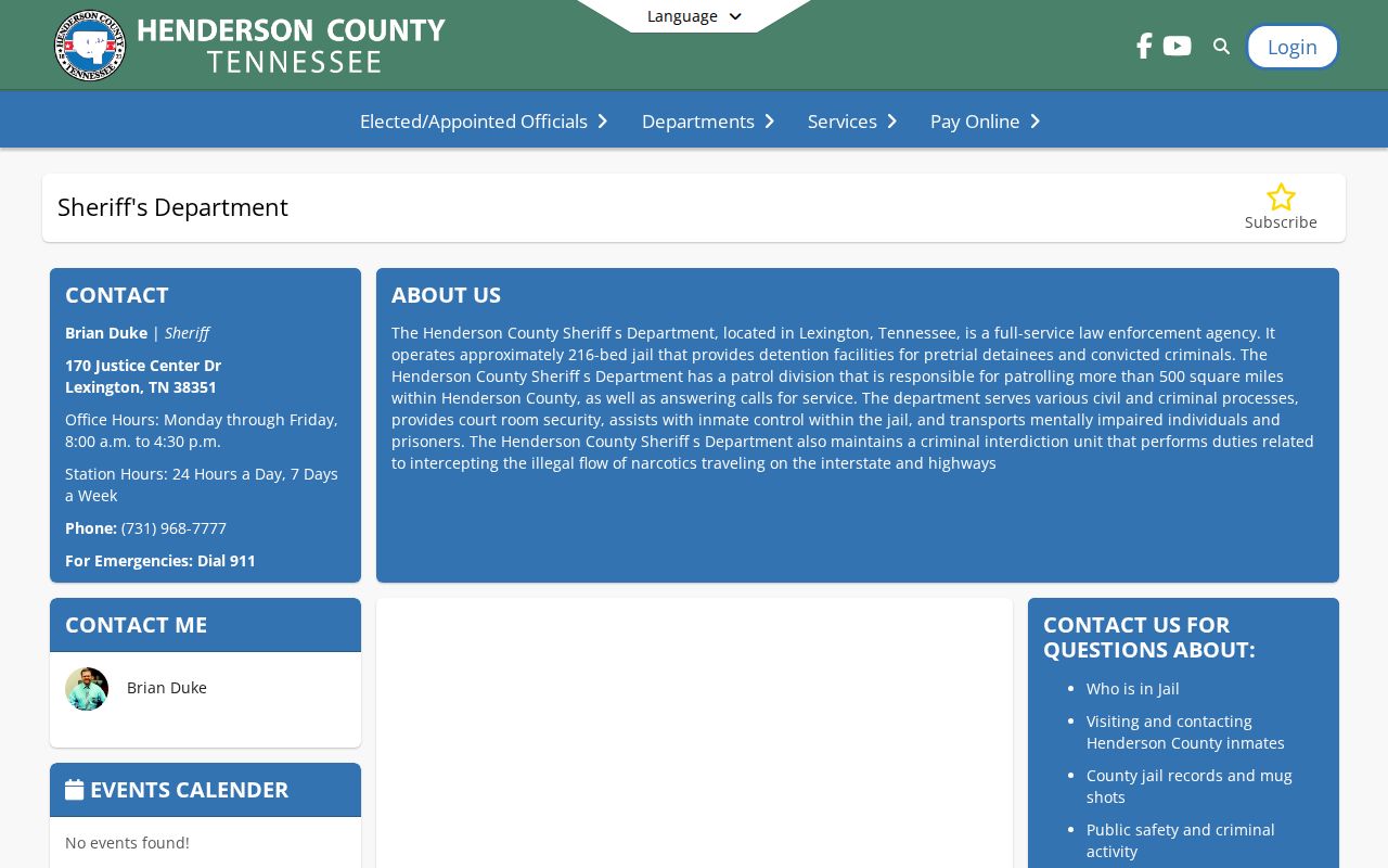 Henderson County arrest lookup sheriff and jail contact page